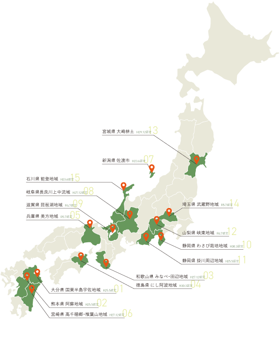 GIAHS map